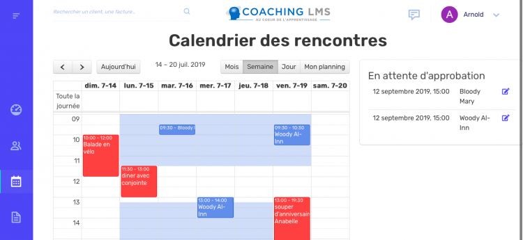 calendrier-des-rencontres-coach-hebdomadaire